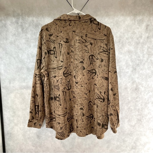 CHICOS DESIGN Shacket Jacket Egyptian Hieroglyphics Zip Womens 12 Chicos 2 - Picture 6 of 16